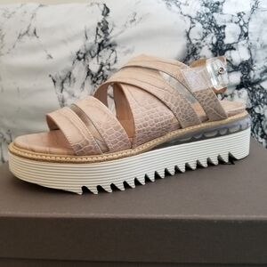 Laura Bellariva Flat Bianco Cocco Nude Sandal